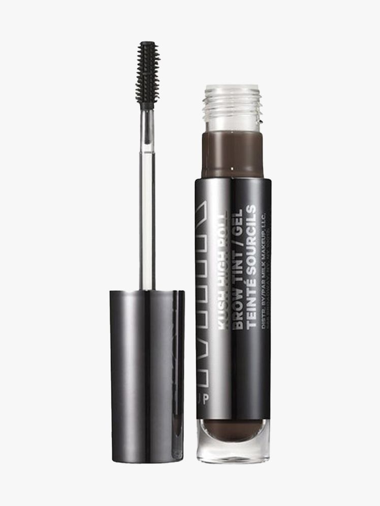 Milk Makeup Kush High Roll Brow Tint Tubing Brow Gel vial of brown and black brow gel on light gray background