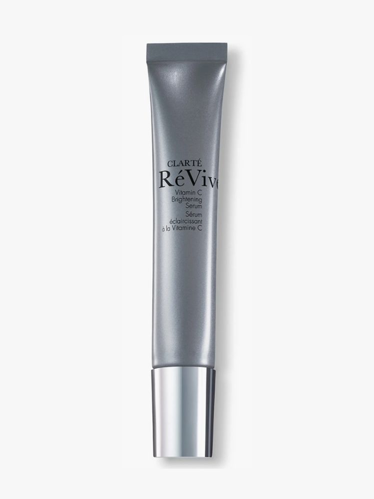 Revive Clarité Vitamin C Brightening Serum gray tube on light gray background