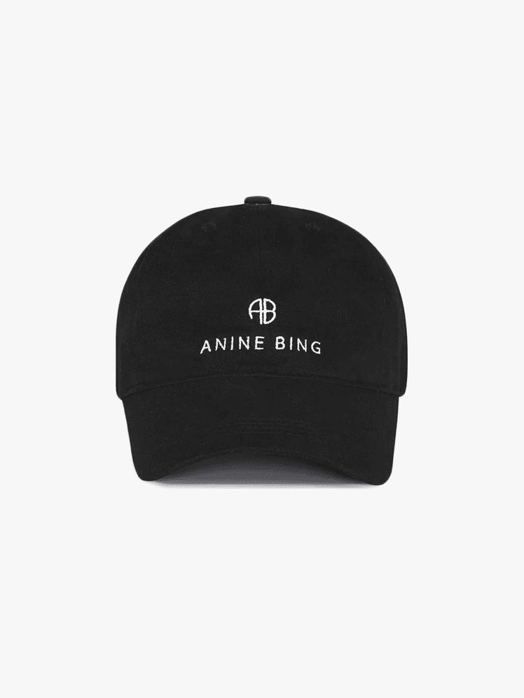 Anine Bing Jeremy Baseball Cap in branded component on a light gray background